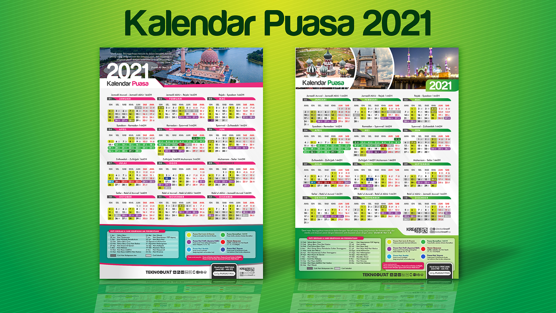 Sunat 2022 puasa kalendar Kapan Puasa
